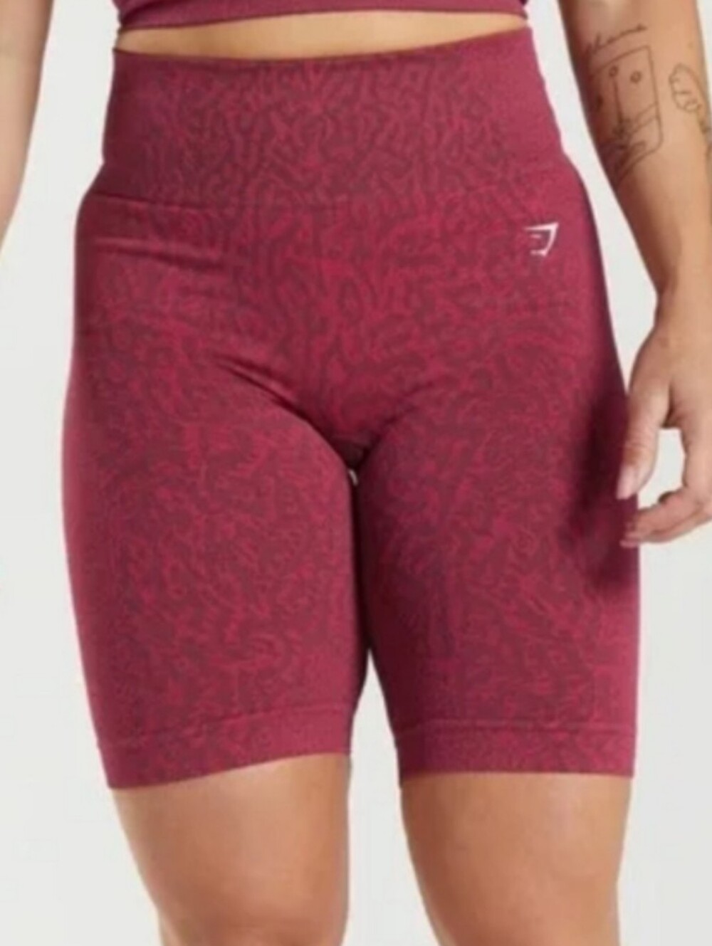 Gymshark Adapt Animal Seamless Cycling Shorts Pink Size Large